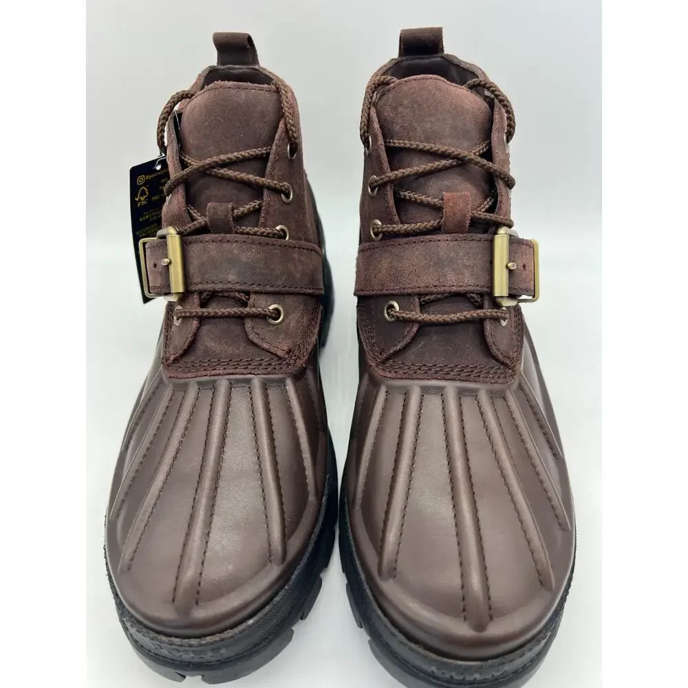 Polo Ralph Lauren Oslo Dark Brown Low Boots HydroGuard Men's 9.5D NEW